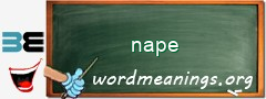 WordMeaning blackboard for nape